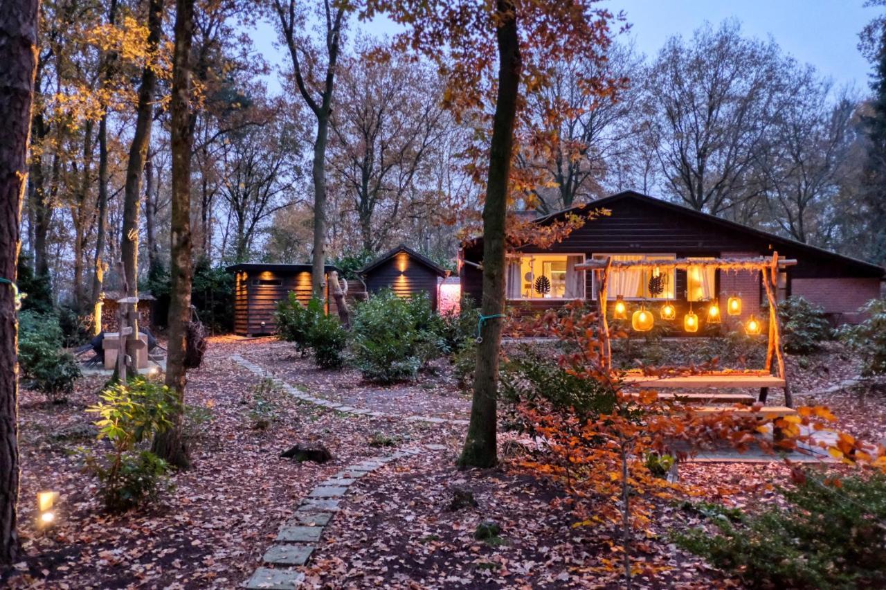 Lodge In Een Bosrijke Omgeving Met Hottub & Sauna Opt Rheezerveen Ngoại thất bức ảnh